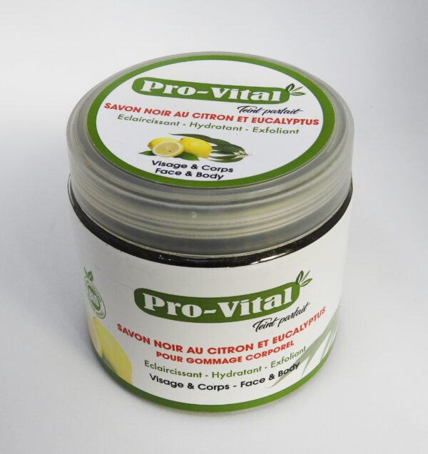 pro-vital Maroc Savon Noir au Citron et Eucalyptus 200g